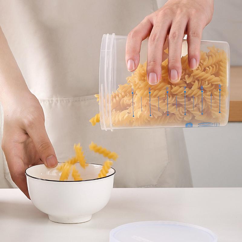 Transparente Vorratsgläser mit großem Fassungsvermögen und Verschluss, feuchtigkeitsdichte Küchen-Aufbewahrungsboxen für Müsli, luftdichtes Lebensmittelglas aus Kunststoff