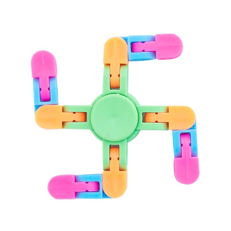Transformable Mechanical Chain Finger Spinner Toy for Kids