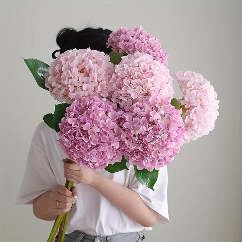 3 st Realistiska Konstgjorda Hortensiabuketter - Utomhus Konstgjorda Blommor, Lämpliga för Familj, Bröllop, Kontor och Högtidsdekorationer.