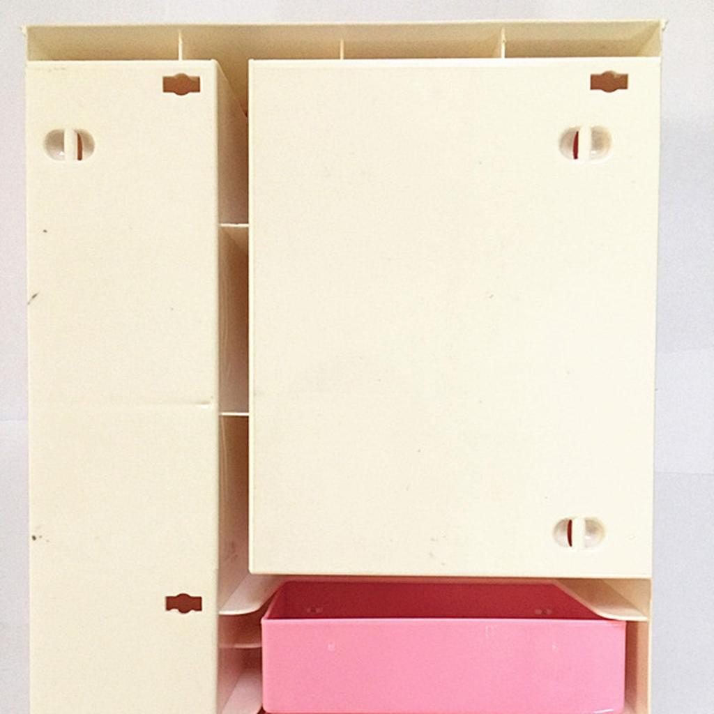 Lovely Doll Wardrobe Decor Gifts Life Scene Storage Cabinet Play House Furniture Dollhouse Closet