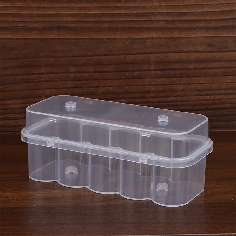 5Pcs 7Ml/10Ml 10-Slot Vial Storage Case Plastic Clear Microtube Storage Box Stackable Freezer Tube Box Diabetic Supplies