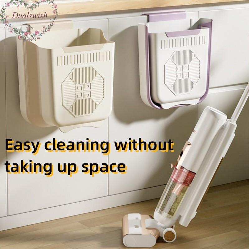 Home Kitchen Wall Mounted Foldable Garbage Bin Hanging Large Caliber Thickened Multifunctional Garbage Storage Bin
