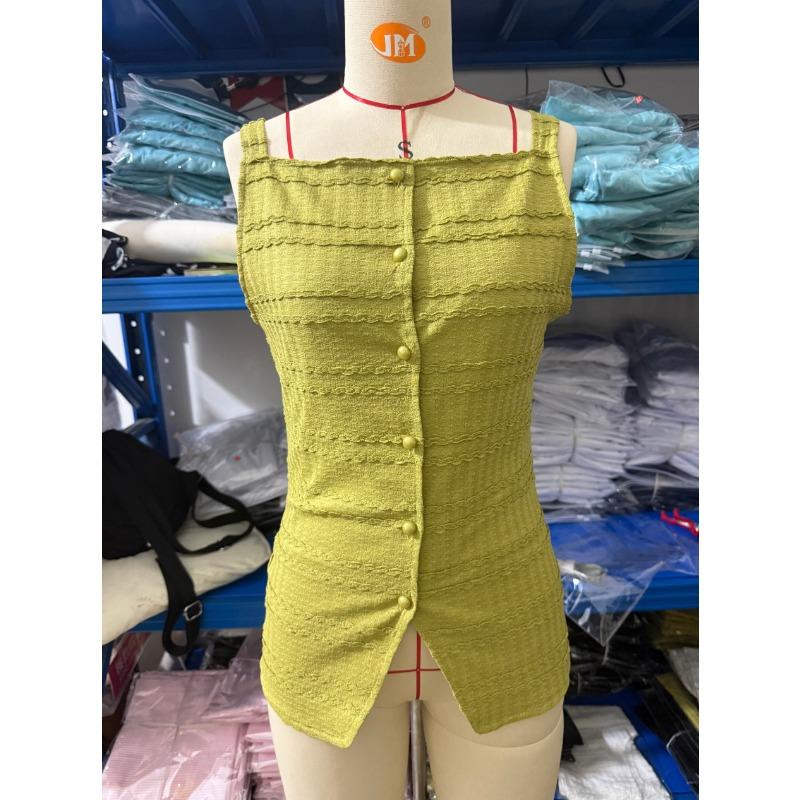 Sexy Summer Shirt Women's Shoulder Strap Style Solid Color Slim Fit Sleeveless Vest Top Women's Clothing