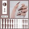 O2 Long Wearable Removable Nail Patches: Pointed Press-On False Nails for Nail Art
