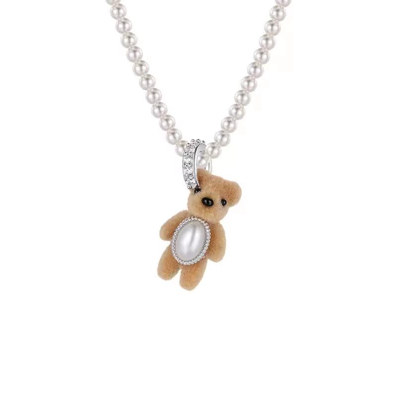 Mini Bear Paradise Series Pearl Necklace Women's 2026 New