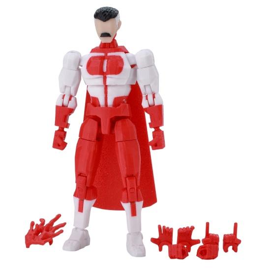 3D Printed Action Figure with Accessories Posable Cartoon Character Model Movable Joints Figure Decoration Collectible Gift for Animation Lovers