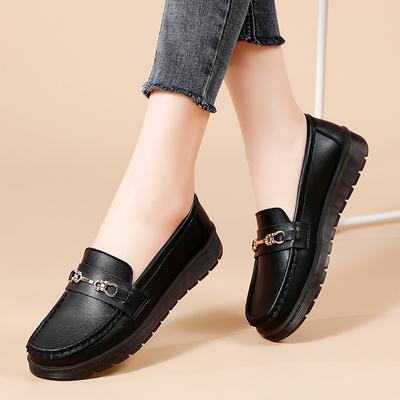 Autumn Women's Shoes Versatile Flat-soled Single Shoes Women's Doudou Shoes One Pedal Casual Women's Comfortable Mother Shoes