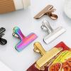 Stainless Steel Sealing Clip Dust-proof Snack Sealing Binder Clip Mini Size Leak-Proof Storage Bag Sealing Receipt Organization
