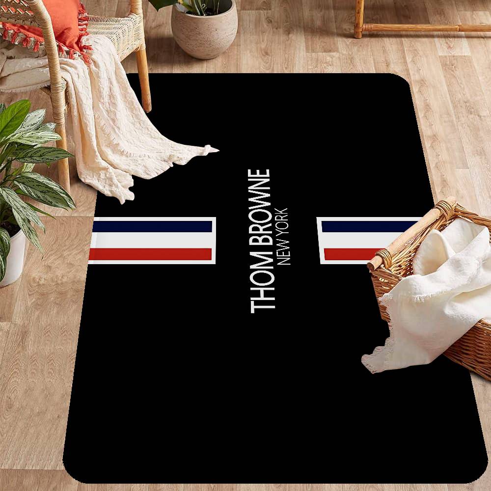 Fashion Brand T-Thom B-Brown Floor Mat INS Style Soft Bedroom Floor House Laundry Room Mat Anti-skid Household Carpets