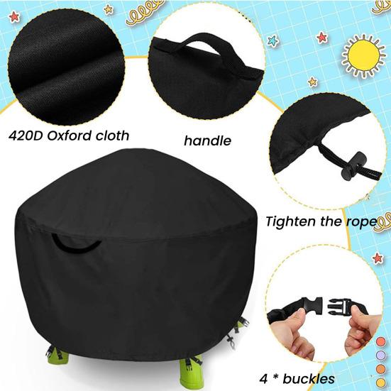 Water Table Cover Drawstring Design Waterproof UV Resistant Simple Installation Outdoor Toys Protective Cover