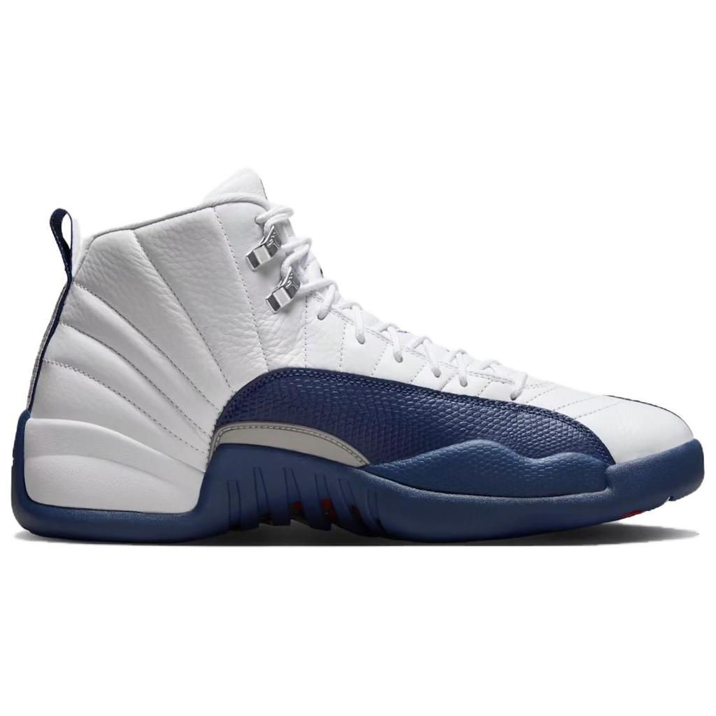 Air Jordan 12 Retro Bleu Français 2025 Baskets Homme Blanc Argent Métallisé Rouge Varsity CT8013-114