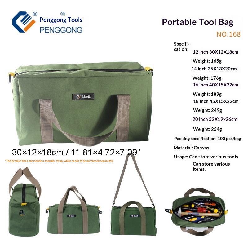 Thick Canvas Tool Bag Multi-Functional Hardware Wrench Storage Organizer Case For Electrician Screwdriver Pliers Repair Tool Kit