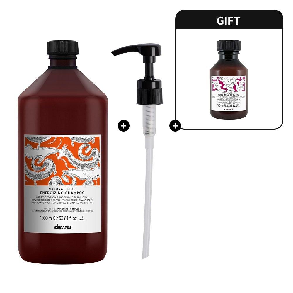 Energizing Shampoo 1000ml + Reflumping Shampoo 100ml Gift