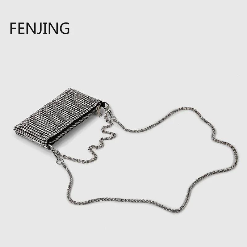 New Women's Bag 2025 Versatile Rhinestones Handbags with Diamond Chain Mini Bags Female Purse Wallet Shoulder Crossbody Bags
