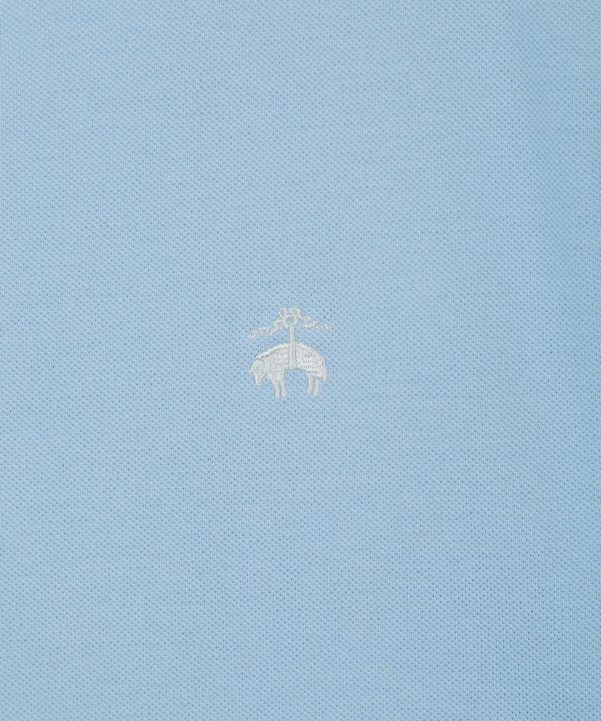 BROOKS BROTHERS Logo Cotton Pique Polo Shirt (Blue) (Bbntmog201)