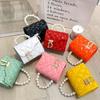 Cross-Border Women's Bag New Trendy Fashion Quilted Embossed Chain Mini Jelly Small Square Bag Versatile Pearl Handbag