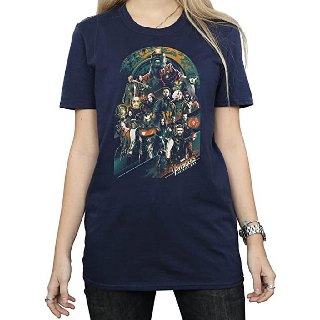 Avengers Infinity War Womens/Ladies Team Cotton Boyfriend T-Shirt