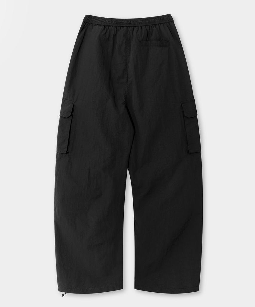 Dimiteulibeullaeg [Summer] Vlad Curved Track Nylon Cargo Pants_Black