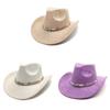 Ethnic Style Cowboy Hat With Wide Brim For Men Women Spring Sun Protection