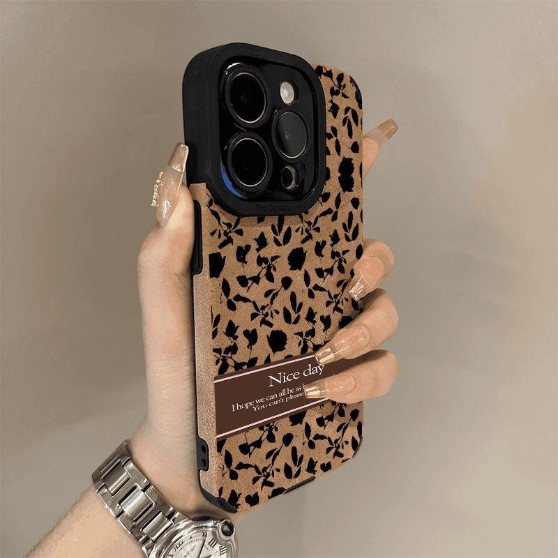 Black Small Cuihua Suitable for New Apple 16promax Mobile Phone Case IPhone15