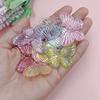 30Pcs 40*30mm Laser Color Single Hole Butterfly Pendant Creative AB Color Beads DIY Accessories for Jewelry Making