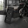 Side Mount Bracket for Motorcycle, Slotted Black Aluminum License Plate Mount with Bolt-On Replacement