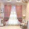 1/2 Stück luxuriöse, bestickte dicke Vorhänge im europäischen Stil für Wohnzimmer, Balkon, Schlafzimmer, zweilagiger Verdunkelungsvorhang