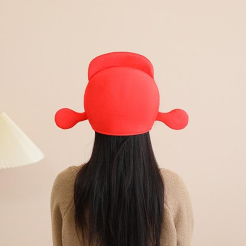 Chinese God Of Wealth Hat With Soft Padding Breathable New Year Party Hat For Family Gatherings And Festival Decoration
