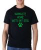 Namaste Home with My Dog Funny T Shirt Tee Animal Lover Yoga