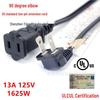 UL-zertifiziertes US 2-Pin Verlängerungskabel NEMA 1-15P/1-15R