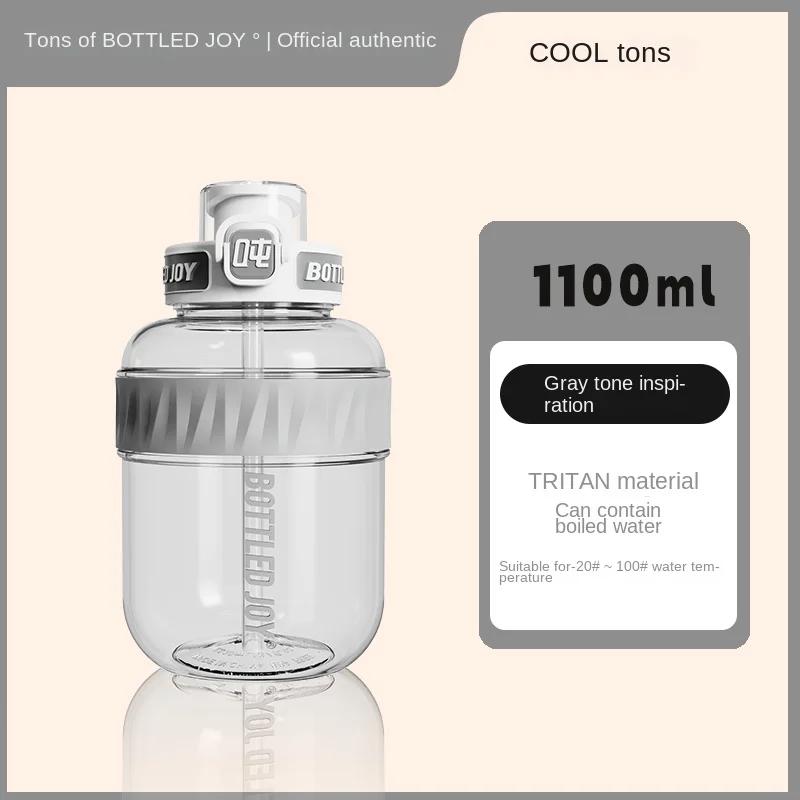 BOTTLED JOY Wang Yibo Tritan Malzeme Büyük Göbek Şişe Büyük Kapasiteli Taşınabilir Kettle Sevimli Öğrenci Çift Yaz Su Şişesi