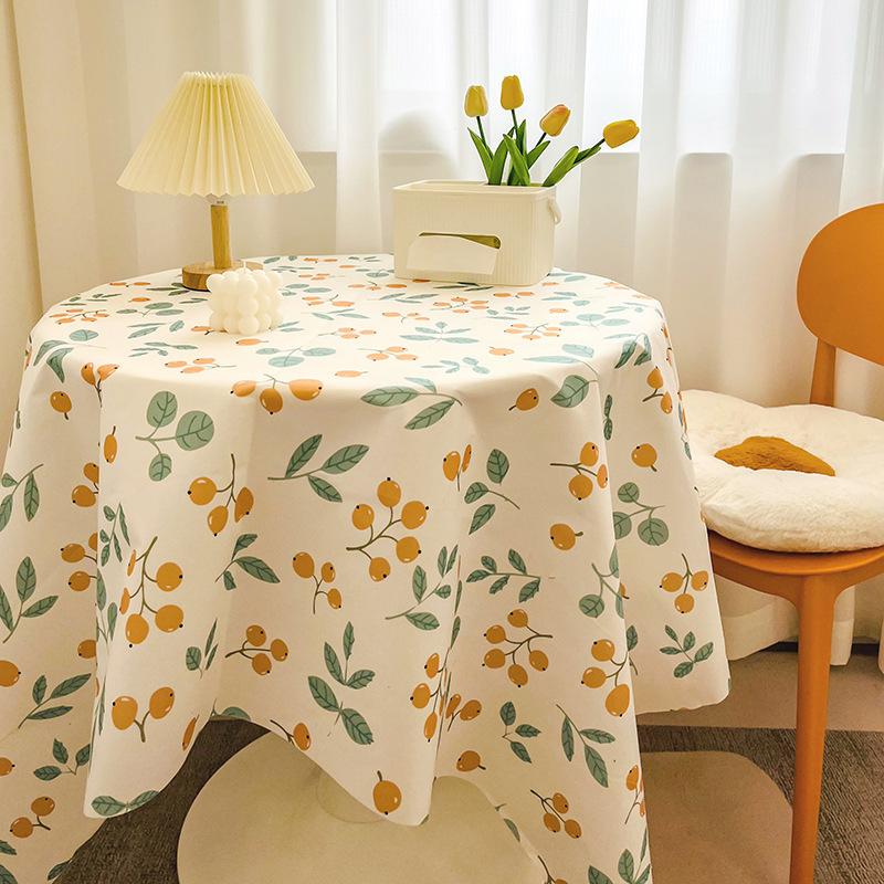 Plaid Tablecloth Girl Heart Round Table Tablecloth Dustproof Dining Table Cloth Coffee Table Mat Spread Cloth