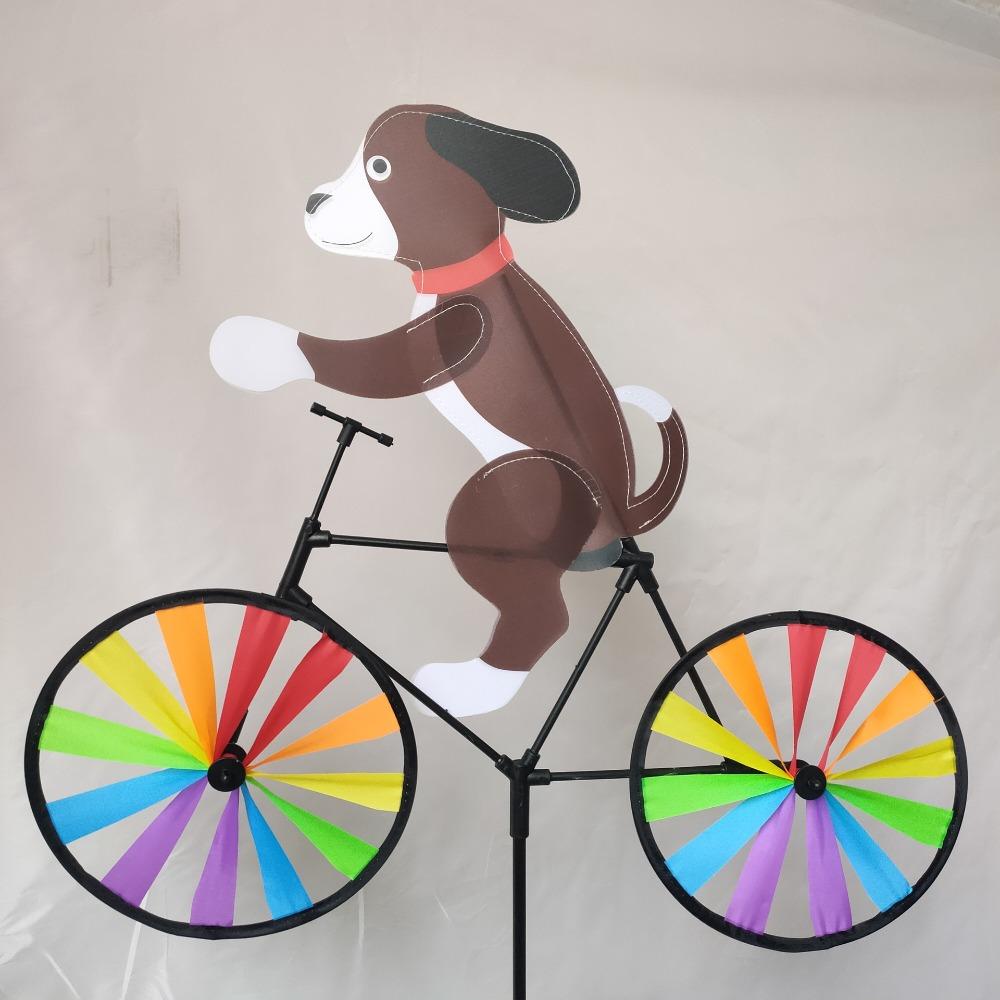 Cartoon Modelling Animal Riding Windmill Three-dimensional Cartoon Garden Yard Decoration  Outdoor
