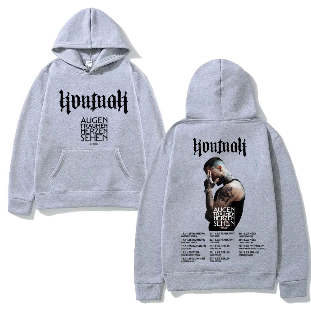 Kontra K 2025NEW Hoodie Graphic Print Punk Sweatshirt AUGEN TRÄUMEN HERZEN SEHEN TOUR Popular Clothing Unisex Pullovers