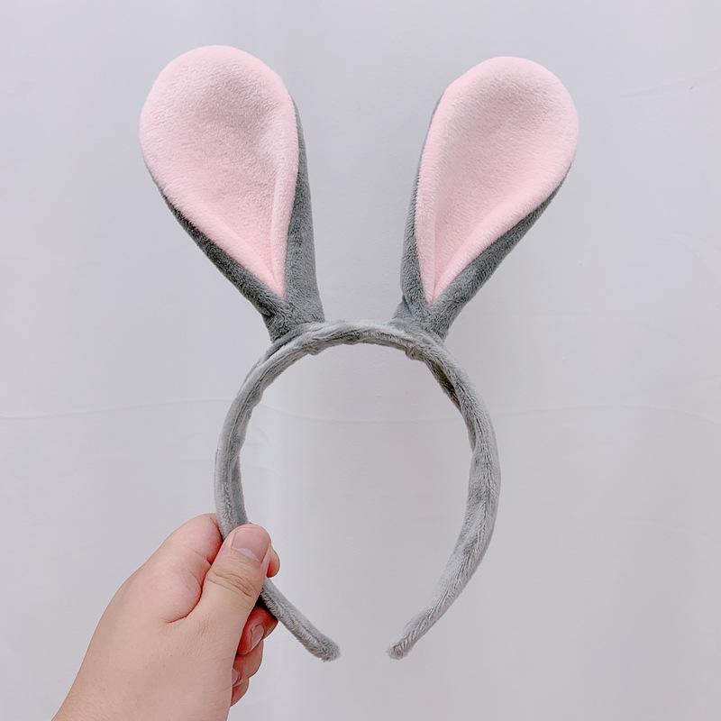 

Детский плюшевый ободок с белыми кроличьими ушками для девочек и младенцев