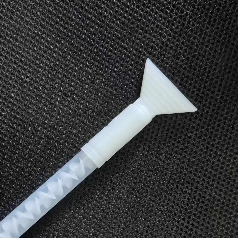 AB Static Mixer Tube Flat Nozzle Adapter External Thread Wide for Industrial Epoxy Resin Adhesive Dispensing Projects