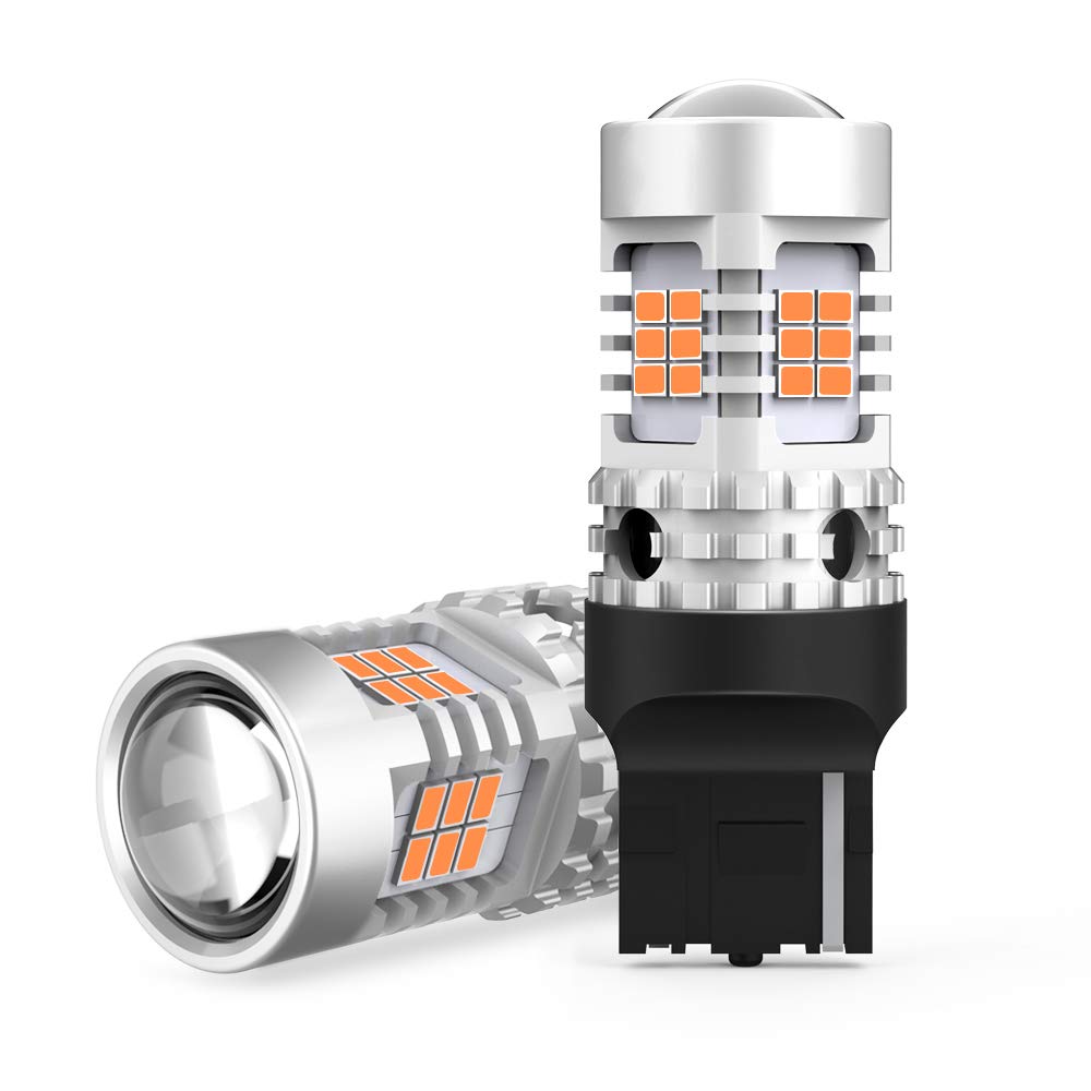 

OXILAM T20 Светодиодный указатель поворота Указатель поворота Подсветка поворота Авиационный алюминиевый теплоотвод Почти OEM Для DC12V Упаковка из 2 штук Одинарный, Янтарный, Встроенный канселлер, 7440, янтарь