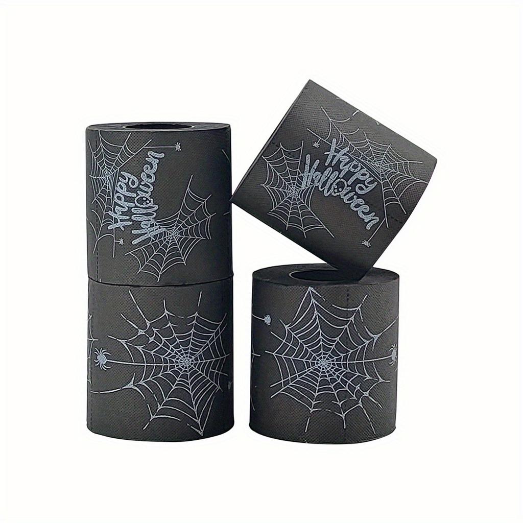 Black Toilet Roll Halloween Pumpkin Decoration Tissue