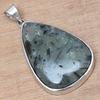 Pendant Black Rutile Gemstone Valentine'Day Ethnic Silver Jewelry 2"