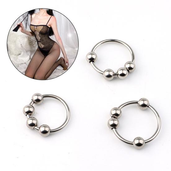 Cock Ring Prolong Intercourse Time Ergonomic Stainless Steel Delay Ejaculation Lock Ring for Male