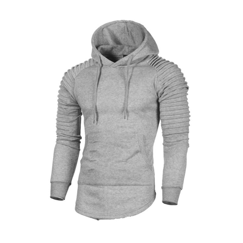 Britský styl pánská jednobarevná ležérní mikina střední délky mládež slim kabát mikina