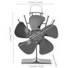 SF304G 5 Blades Wood for Burner Fan Heat Powered Stove Fan Fireplace Fan Efficient Wood Stove Fan Larger Air Flow Perfec