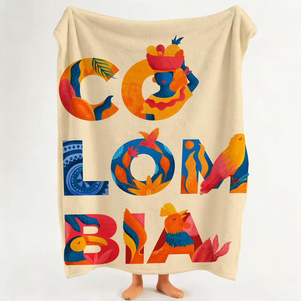Brand C Columbia Throw hot Flannel Throw Blanket Suitable for Sofa Living Room Bedroom soft