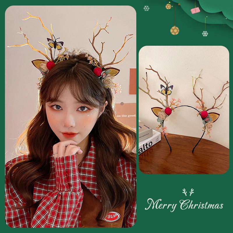 Women's Christmas Plush Hat Headband Hair Accessories