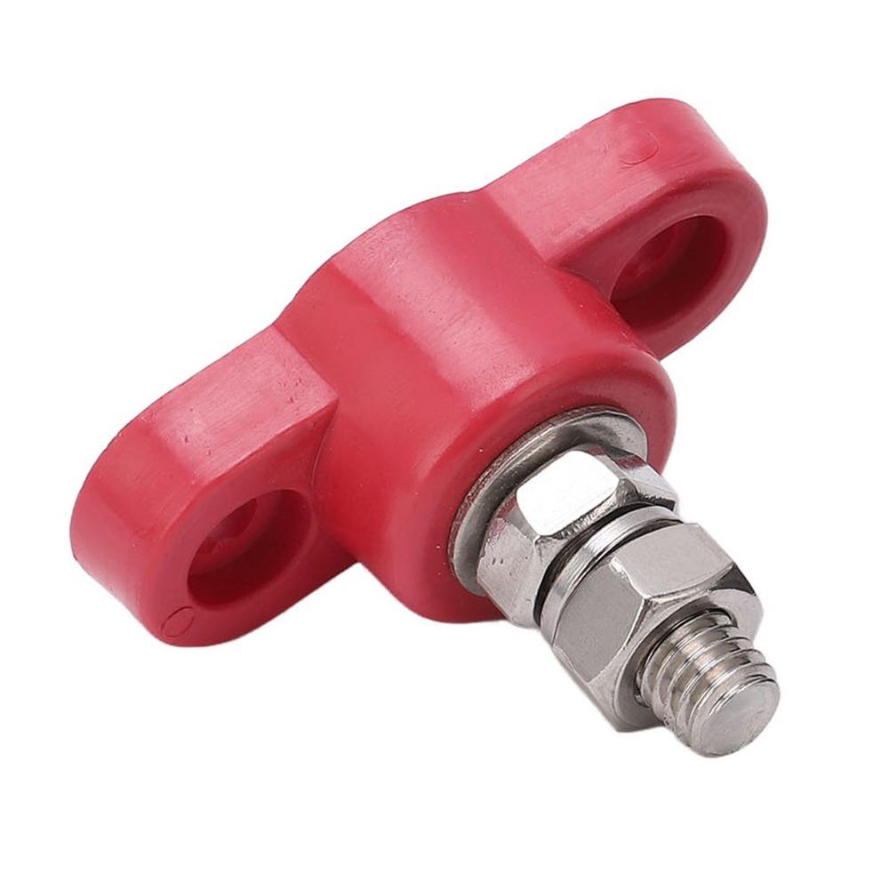 4Pcs 5/16" M8 Battery Terminal Blocks Stainless Steel 12V 24V Battery Distribution Terminal Block Easy To Mount