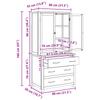 Storage Furniture Set with Drawers Brown Wood Based Material