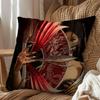 Johnny Cage Kitana Mortal Kombat Pillow Case Square Double-Sided Printing Short Plush Sofa Cushion Cover Bedroom Bedside Pillow