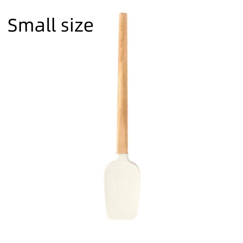 White Silicone Cream Spatula Non-stick Pastry Blenders Wood Handle Chocolate Butter Baking Scraper Kitchen Cake Mixer  Kitchenware Set