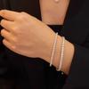 Fabrikpreis Echter S925 Sterlingsilber Vergoldet 18 Karat Gold 5A Qualität Zirkon Schwarzes Tennisarmband für Männer und Frauen Modeschmuck