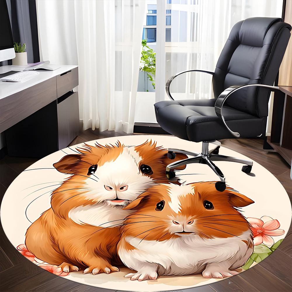 1pc Guinea pigs Chair Carpet for Office, Non-slip, Soft and Durable Office Rug, Perfect for Office yy260127110